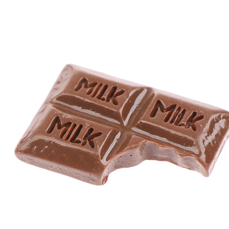 10Pcs/lot 1:12 Dollhouse Miniature Food Mini Chocolate Candy Snacks Modle Pretend Play Food  Doll House Kitchen Toy Accessories