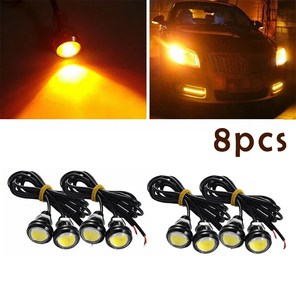 8Pcs Led Amber Grille Lighting Kit Truck Per Ford Suv Raptor Style Universal Yellow Hawkeye Sostituzione Light Fittings Lampade