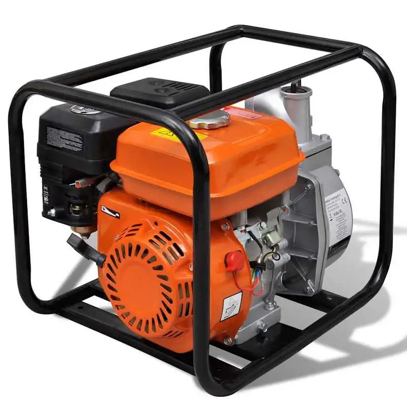 Bomba de agua de gasolina 4800 W con conexión de manguera de 50 mm, bomba potente para riego de jardín, vaciado de estanques y trabajos de obra, ideal para uso exterior doméstico y profesional - Imagen 5