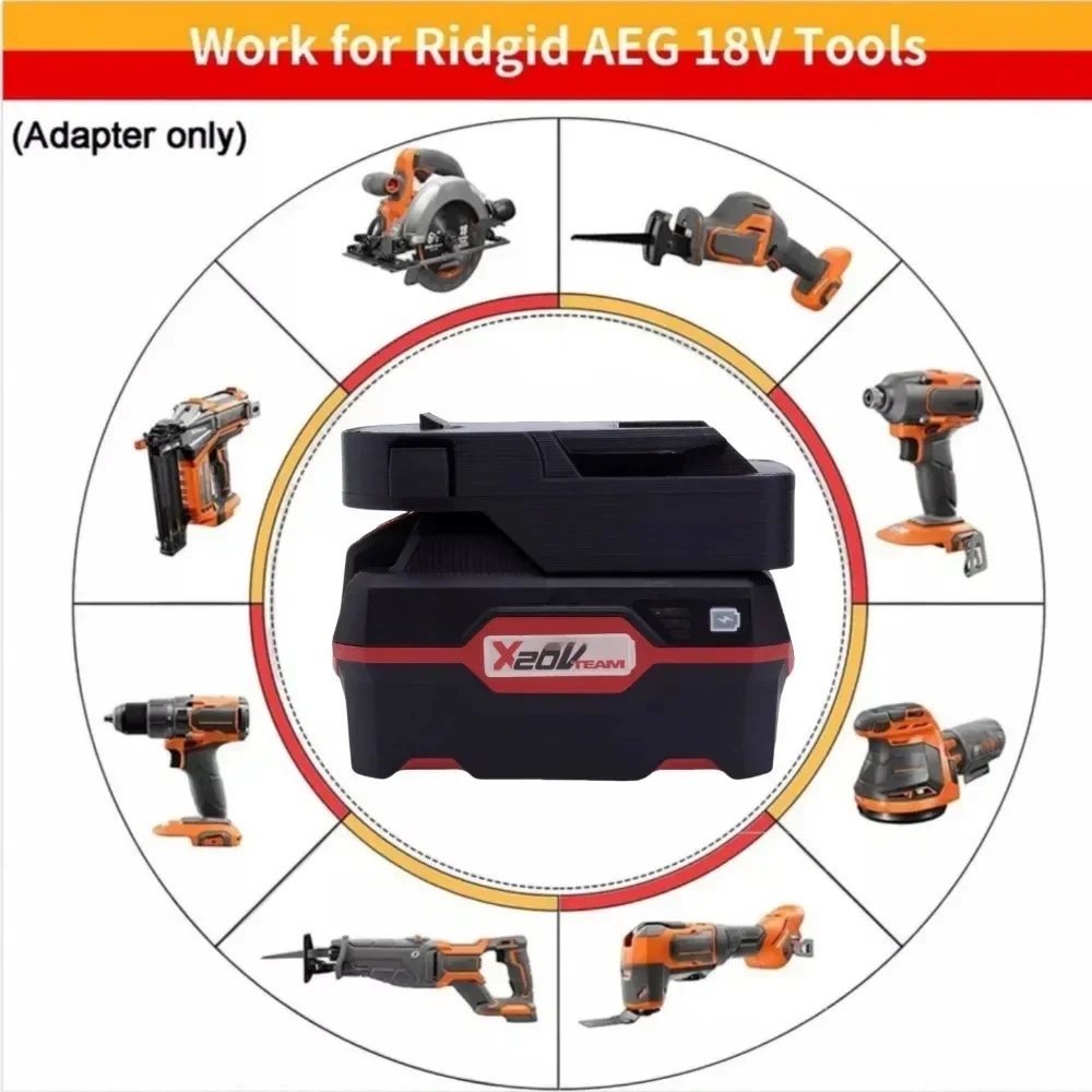Lidl Parkside X20V 리튬 이온 RIDGID AEG 18V 무선 드릴 도구 액세서리 배터리 어댑터/컨버터(어댑터 전용)
