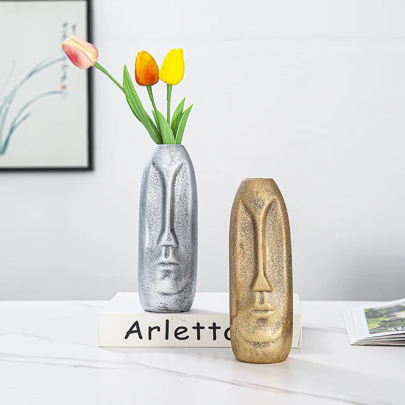 

Креативная бутылка для высушенных цветов, декоративная керамическая ваза для дома и стола в современном стиле, украшение для гостиной