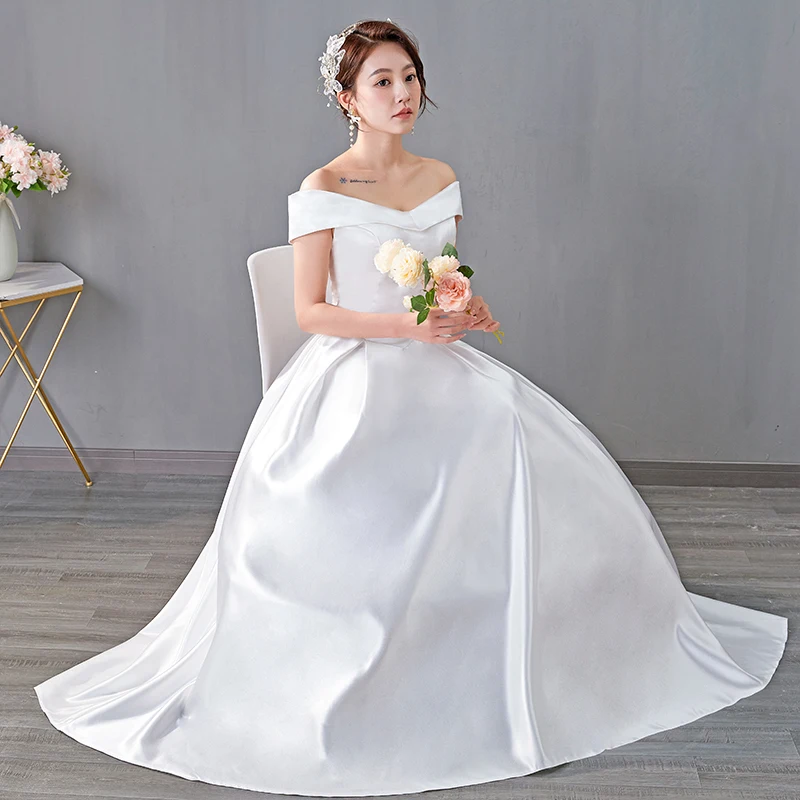 One-shoulder Wedding Dress for Women Plus Size Ball Gowns Lace Up Wedding Dresses New Dream Dresses Vestido De Novia 3
