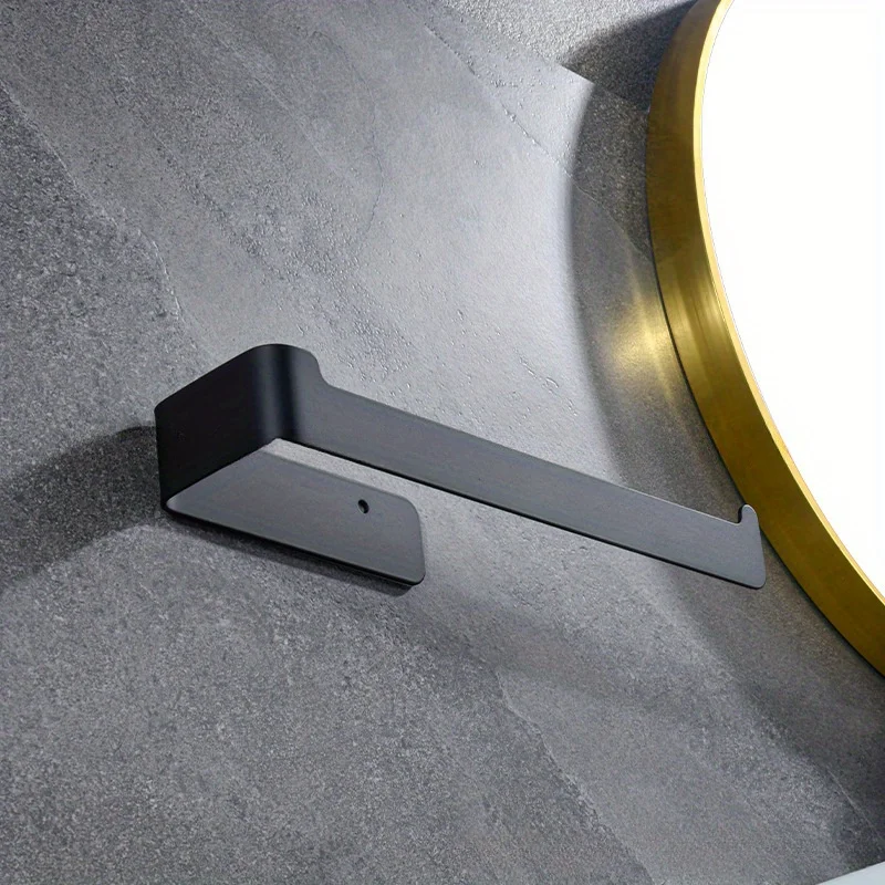 Stainless Steel Towel Holder, No Punch Towel Ring, Bathroom Towel Hanger Bathroom Towel Rack Single Bar, Bathroom Accessories