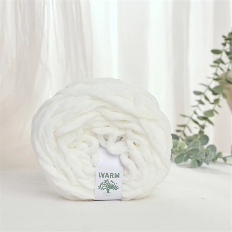 100g/45M Ice Strip Yarn Coarse Wool Chenille Velvet Chunky Yarn for Sweaters Hand-woven Diy Softknitted Scarf Wool Threads 5