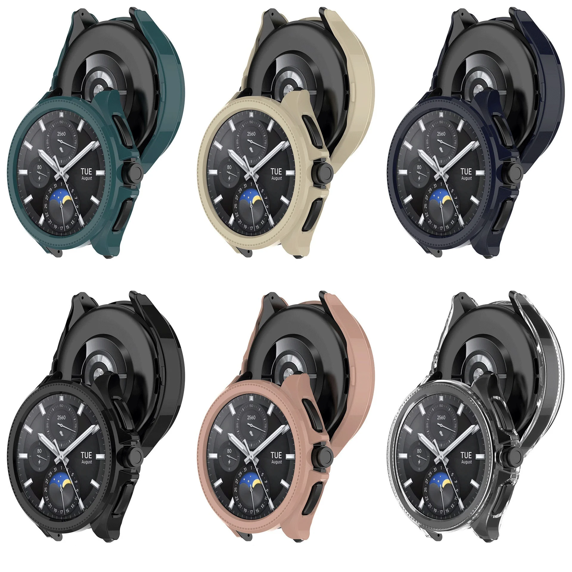 Durable Smart Watch Protective Case Cover - Hard PC Shell Frame Bumper