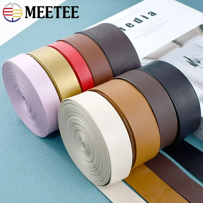 Webbing Craft Supplies 5M 5-30mm Leather Tape PU Ribbon Strap To The Meter for Bag Handmade Bracelets Jewelry Decoration Webbing Trimming Accessories