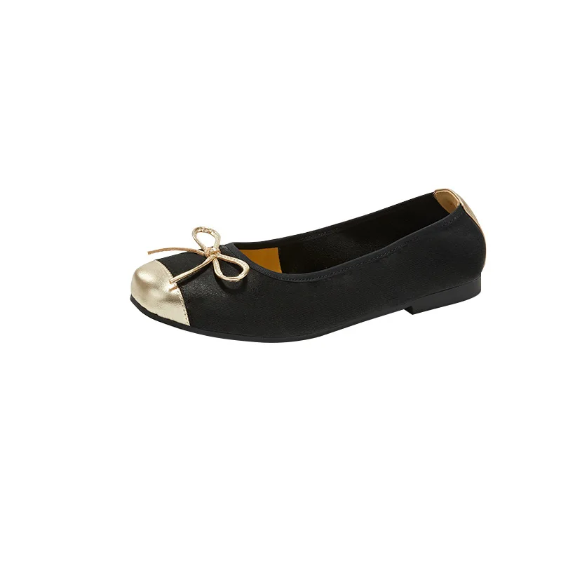 أحذية نسائية 2025 نمط جديد جلد طبيعي مسطح كبير الح...