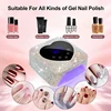 Rechargeable UV LED Nail Lamp 72W Cordless UV Light for Nails With Rhinestone Heart Shaped Manicure Pedicure Machine Nail Tools 6