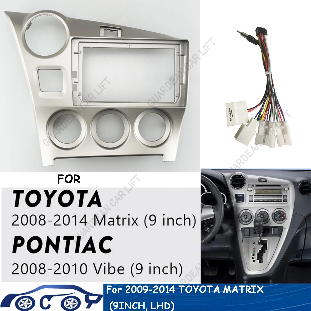 Car Radio Fascias For Toyota Matrix 2009-2014 (9Inch) GPS MP5 Android ...