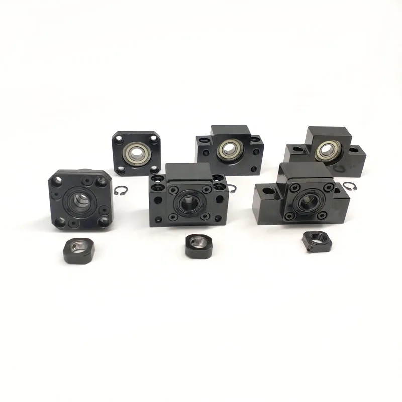 2Sets Ballscrew End Supports: 2Pc BK12 + 2 BF12 1605 1604 Ballscrew End Support CNC Parts For SFU1605 SFU1604