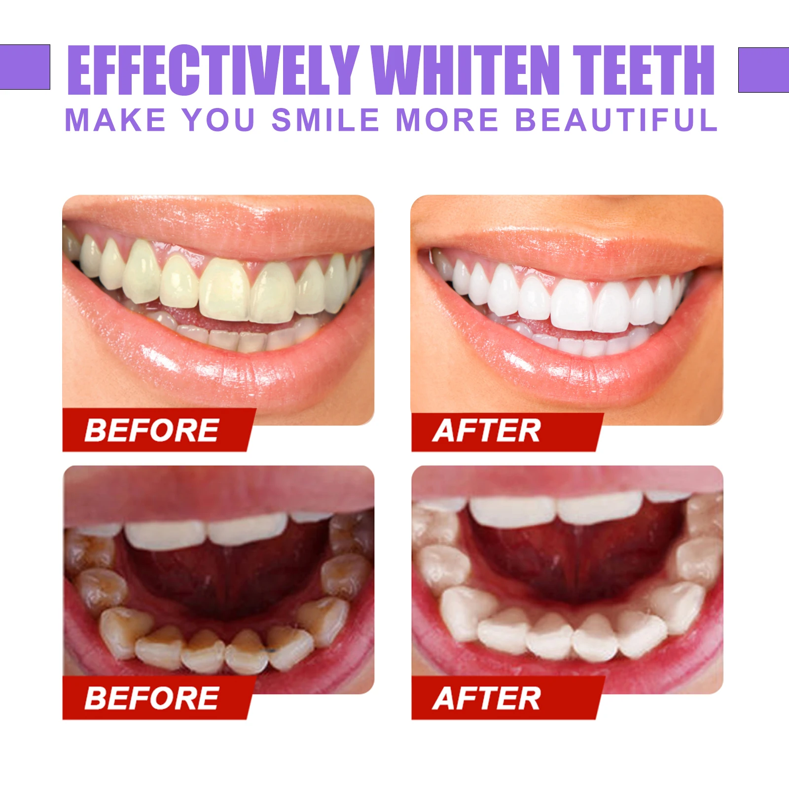 Teeth Whitening Product 30ml V34 Purple Toothpaste Removes Tartar Clean Oral Hygiene Fresh Breath