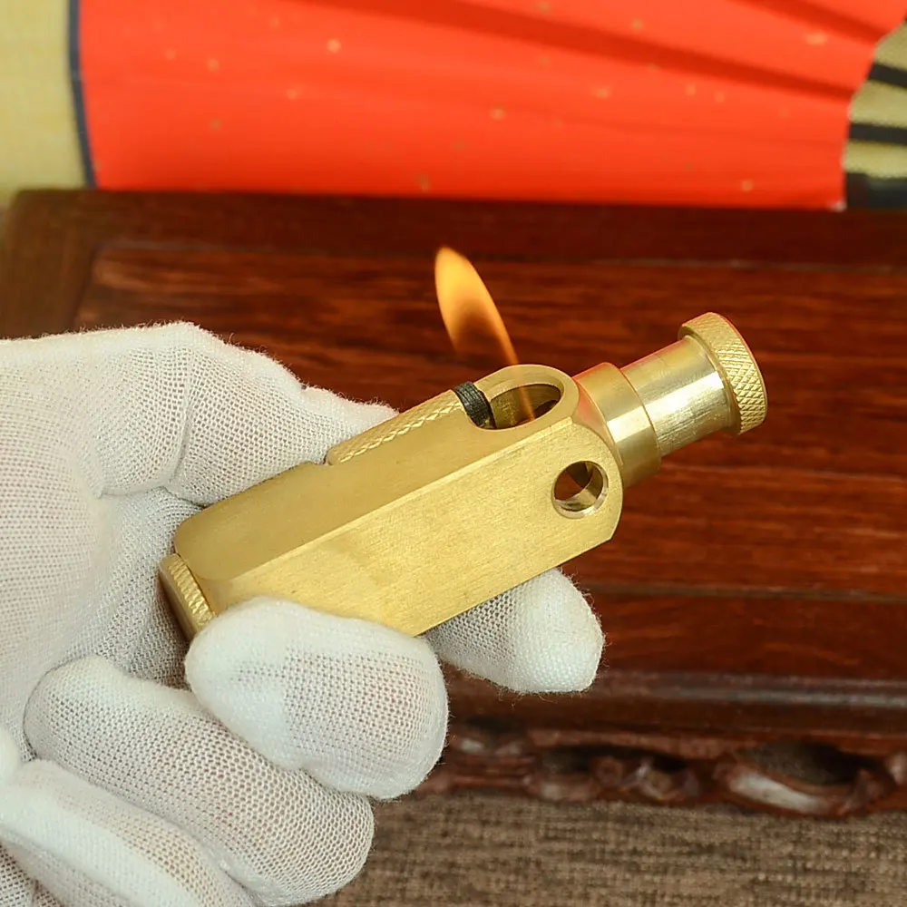 

Hot Classic Metal Windproof Kerosene Lighter Pure Copper with Exquisite Vintage Engraved Perfered Men's Lighter High-end Gift