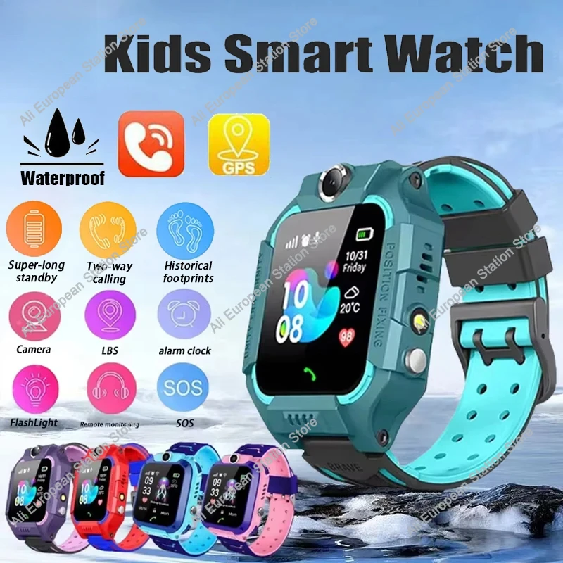 Enfants 4G montre intelligente SOS GPS localisation carte Sim appel enfant montre intelligente caméra étanche garçons fille cadeau pour Ios Android 2025