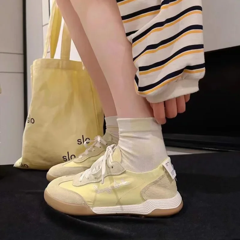 Designer Women Lolita Sneaker Sports Cartoon Patchwork White Shoes Brand Breathable Thick Heels Sneakers Casual Running Platform