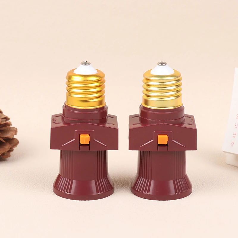 E27 With Switch Socket Double Screw Multi-purpose Socket Switch Lamp Holder Plug Lamp Base