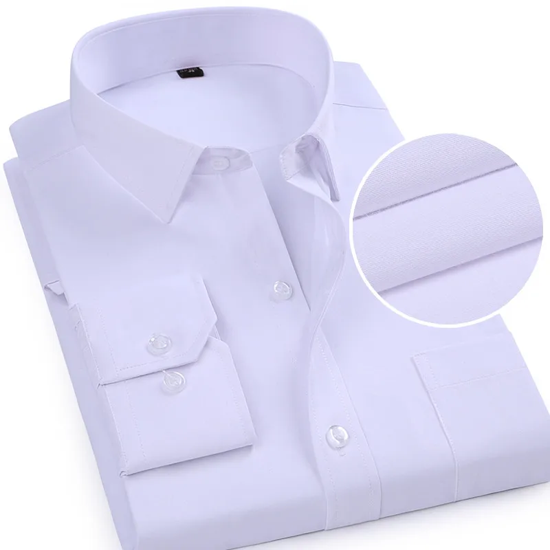 2024NewMensWhiteBusinessShirtMenLongSleeveLeisurePatchworkBlackSocialDressShirts.jpg