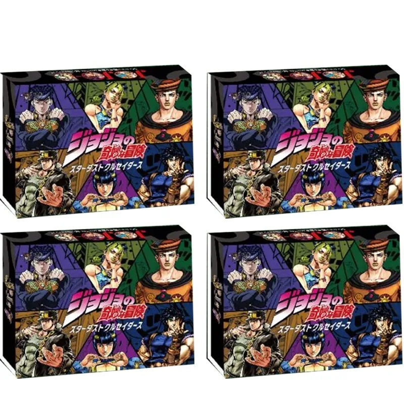 Wholesale 4boxes Jojo Cards Bizarre Adventure Jojo Ssp Str Flash Cards Characters Collection Cards Hobby Games For Children Gift