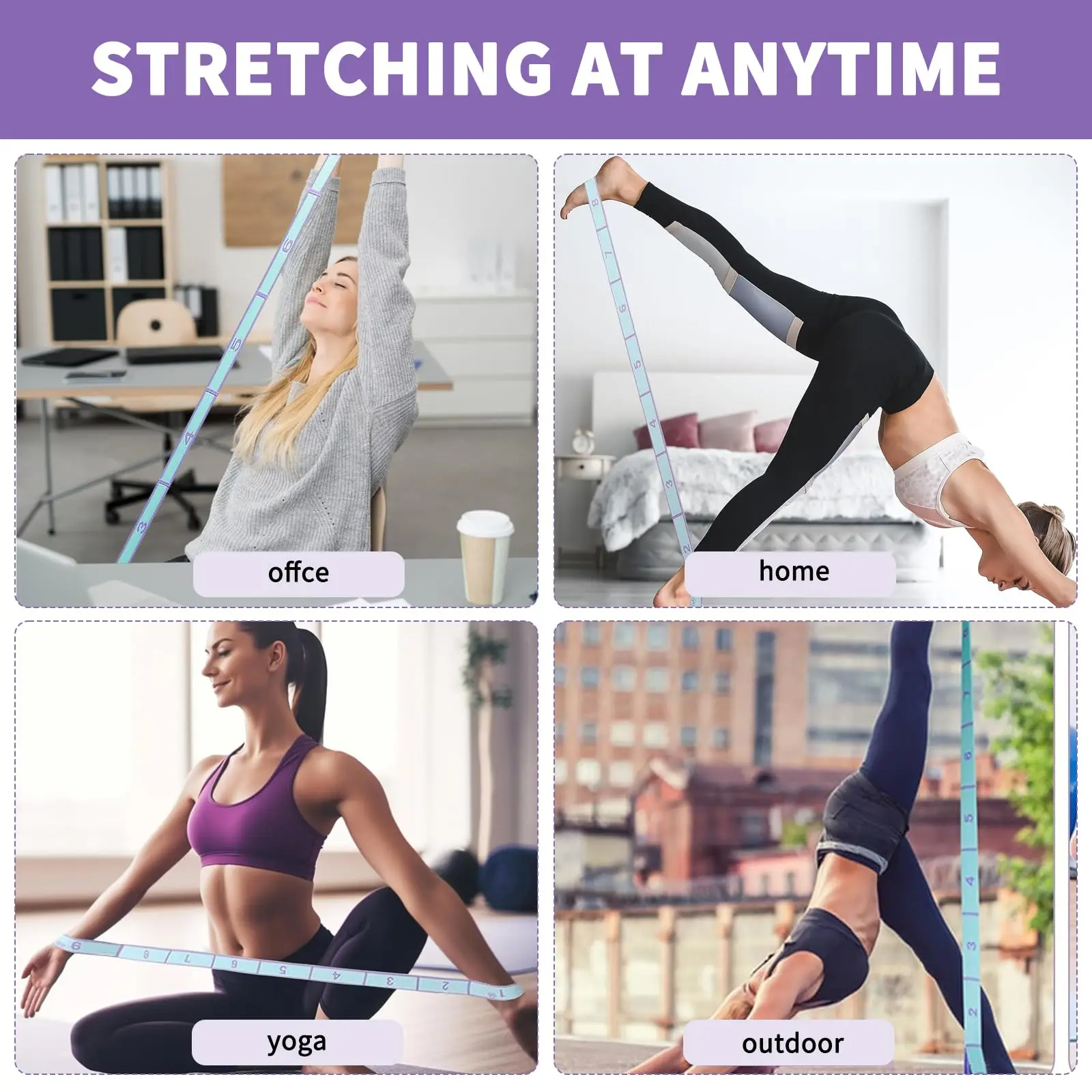 Yoga Stretching Resistance Belt 6