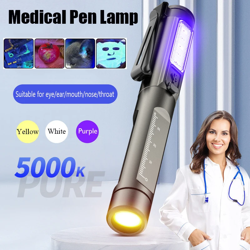 

Emergency Medical Pen Clip Light Portable Handy First Aid Work Inspection Flashlight Professional Doctor Nurse Diagnosis Torch
