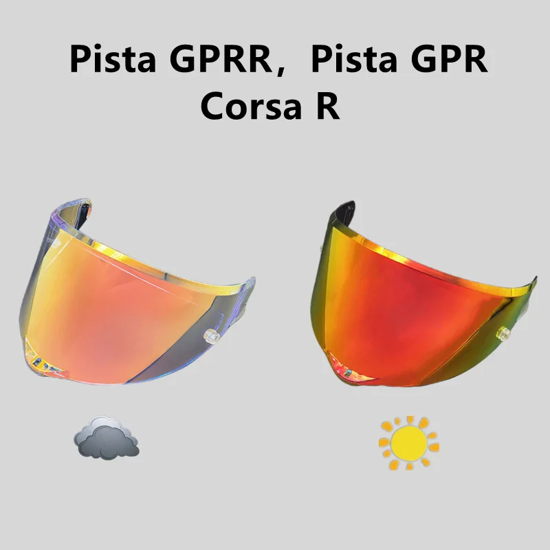 Lenti Fotocromatiche Lente Scudo Casco Rosso Per Agv Pista Gp Rr Corsa R Gpr