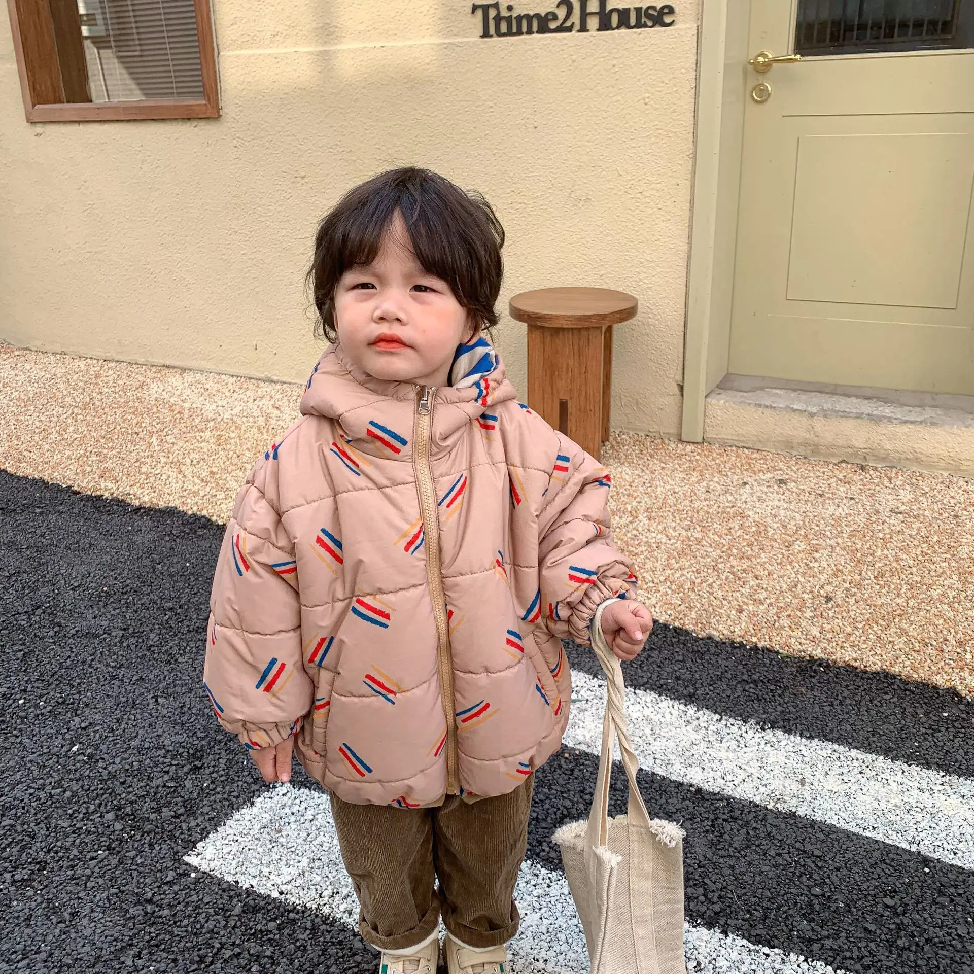 Cotton-padded Jacket Coat for Kids Boys Winter 1-11Year