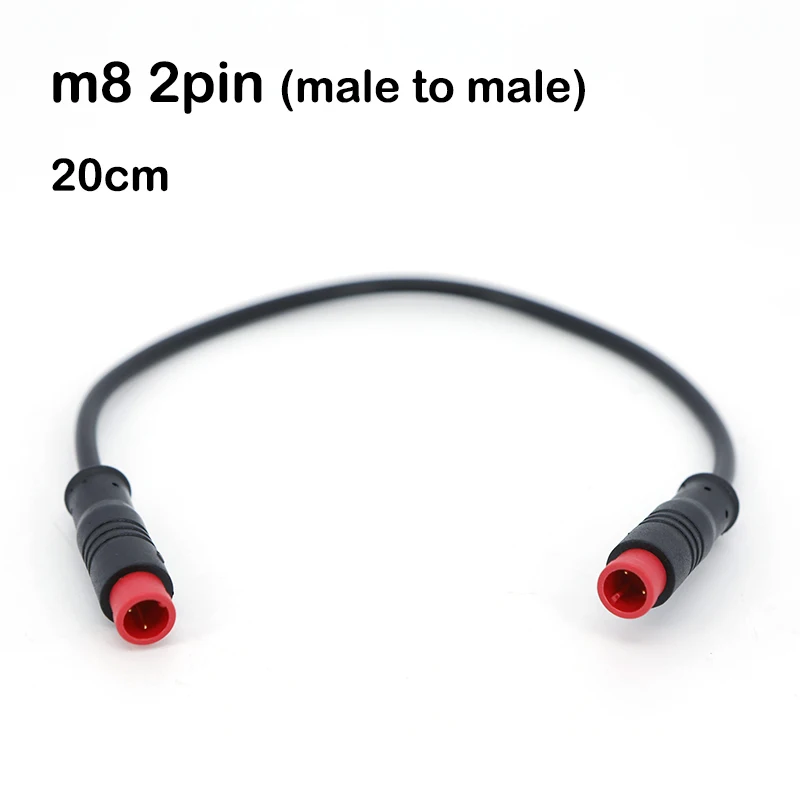 20/30cm M8 2 3 5핀 전기자전거 센서 남성-여성, 남성-여성 이바이크 커넥터 케이블 버트 조인트 전기자전거 방수 와이어