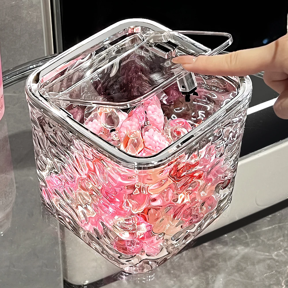 뚜껑이있는 세탁 파우더 용기 세탁 포드 주최자 세탁 캡슐 홀더 세탁실 데스크탑 보관함