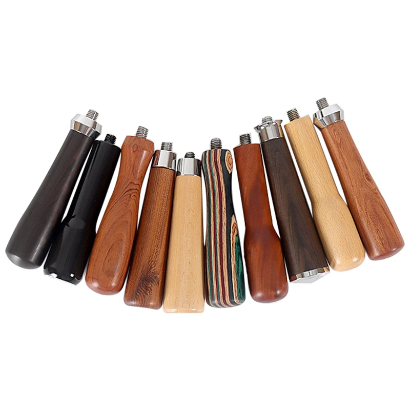 Coffee Portafilter Handle M10 Coffee Portafilter Handle Solid Wooden Handle For Filter Holder Revolving Espresso Coffee Cafe Machine Accessories