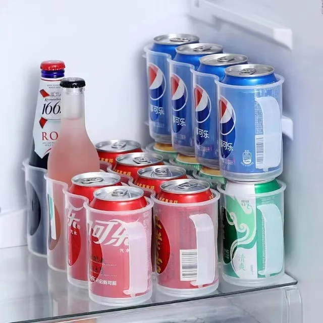 Beer Soda Drink Can Storage Box Kitchen Fridge Drink Bottle Holder Fridge Refrigeration Storage Organizer Rack Shelf Boxes 4