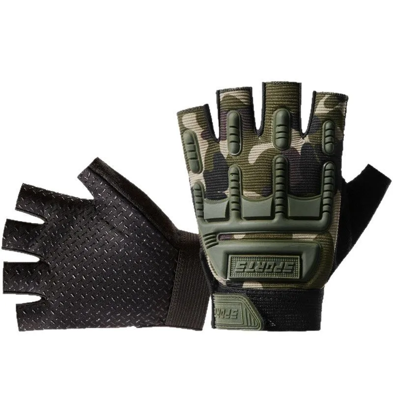 Cycling Kids Tactical Gloves Half Finger Anti-Slip Protective Outdoor Sports Gloves Children Climbing Running Boys Girls Gloves 5