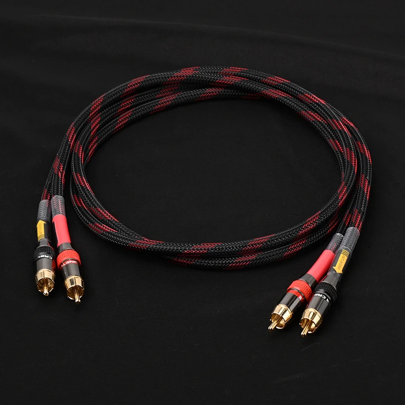 Premium HiFi RCA Stereo Audio Cable - High-Quality 6N OFC Construction