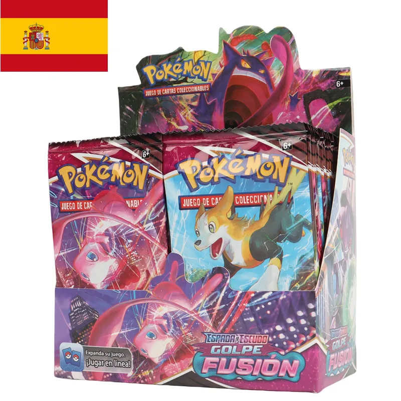 40/360Pcs Spanish Version Pokmon Card TCG: Sword shield Fusion Strike Booster  Box Cards 36 Pack Box Gifts | Walmart en lnea