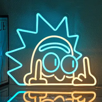 Funny Scientist LED Neon Sign – Cartoon Wall Decor