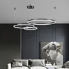 Nordic Ring Led Pendant Lights With Remote Control For Hall Bedroom Living Dining Room Chandelier Home Decor Suspension Fixture 5