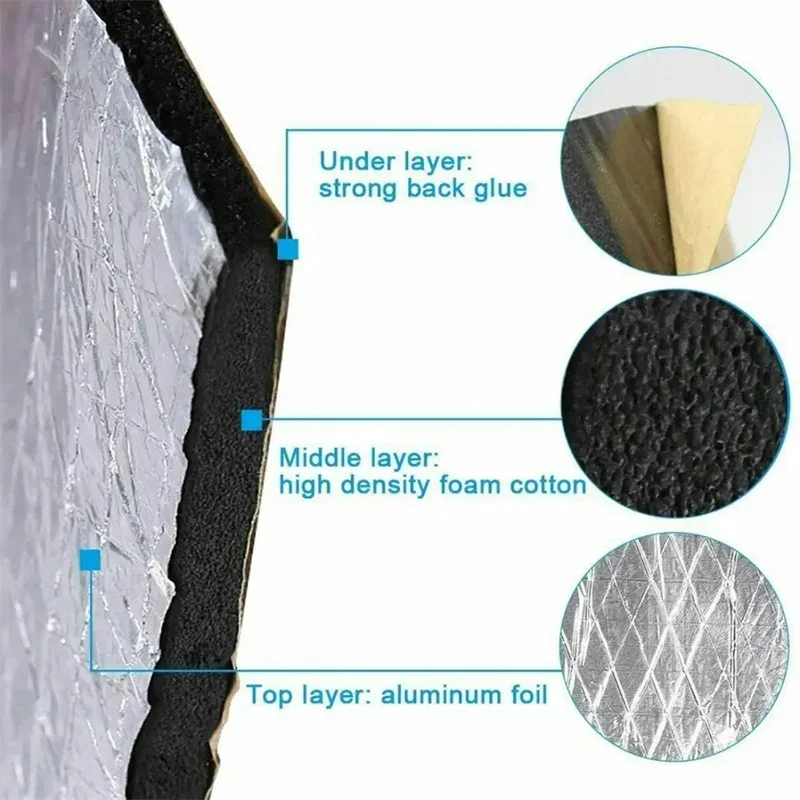 Sound proof mat 10 Van Sound Sheets Car Sound Deadener Heat Insulation Mat for Auto Proofing Deadening Insulation Mat Car Hood Noise Insulator
