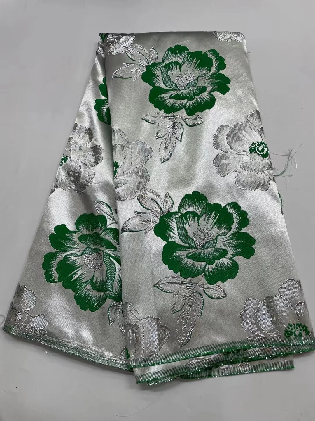 2022 Latest French Brocade Gliding Lace Fabric High Quality African 5 Yards Jacquard Embroidery Lace For Wedding Evening  Dress