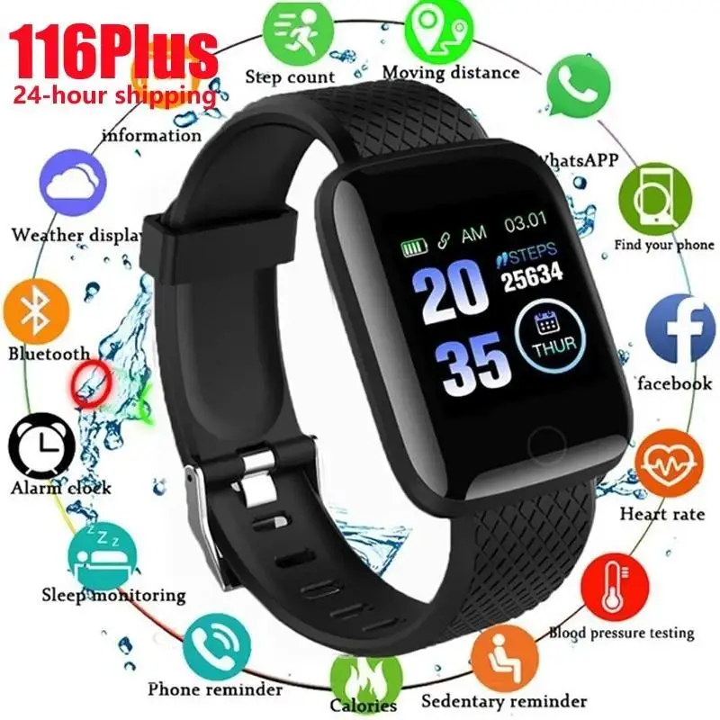 실제 만보계 칩 스마트 워치, 남성 혈압 방수 스마트워치, 여성 피트니스 트래커, 스포츠 시계, 안드로이드 IOS