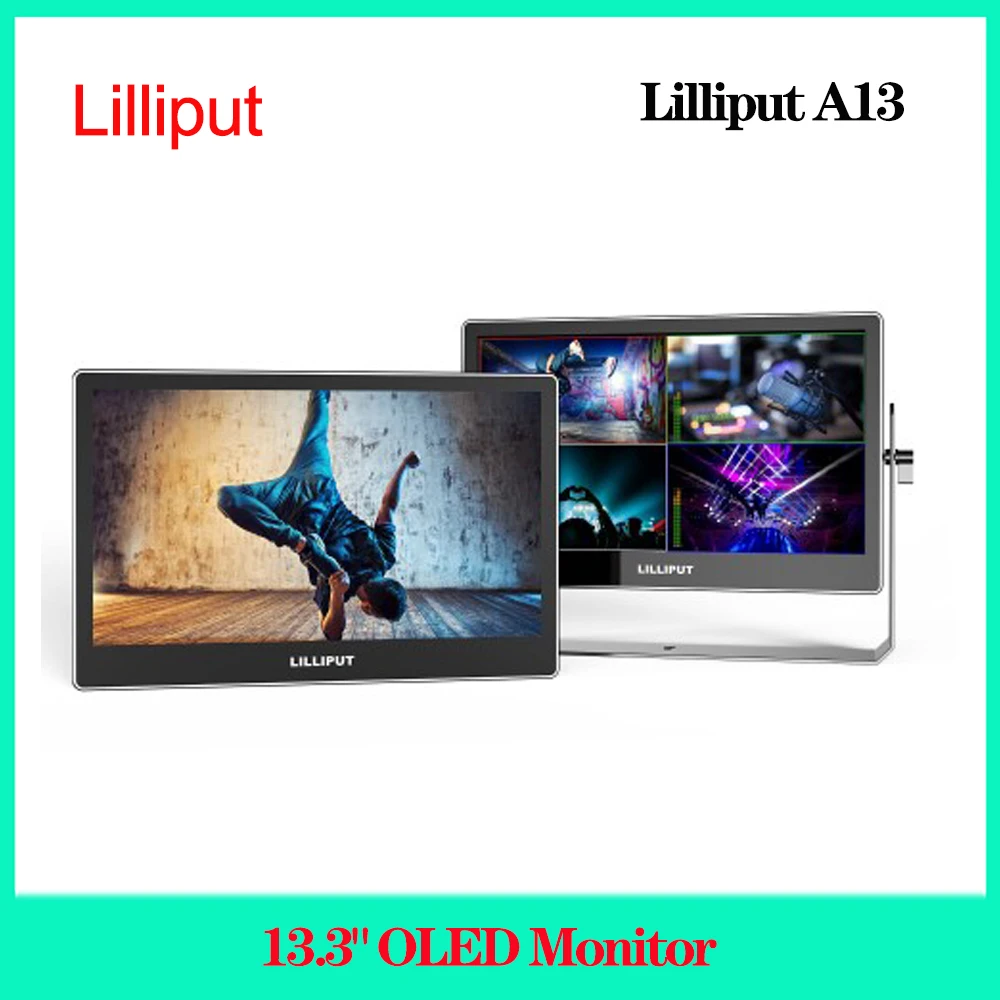 

LILLIPUT A13 4K Broadcast Monitor 13.3 Inch OLED Ultra Clear Screen 100000:1 3G-SDI HDMI 2.0 Broadcast Camera Monitor