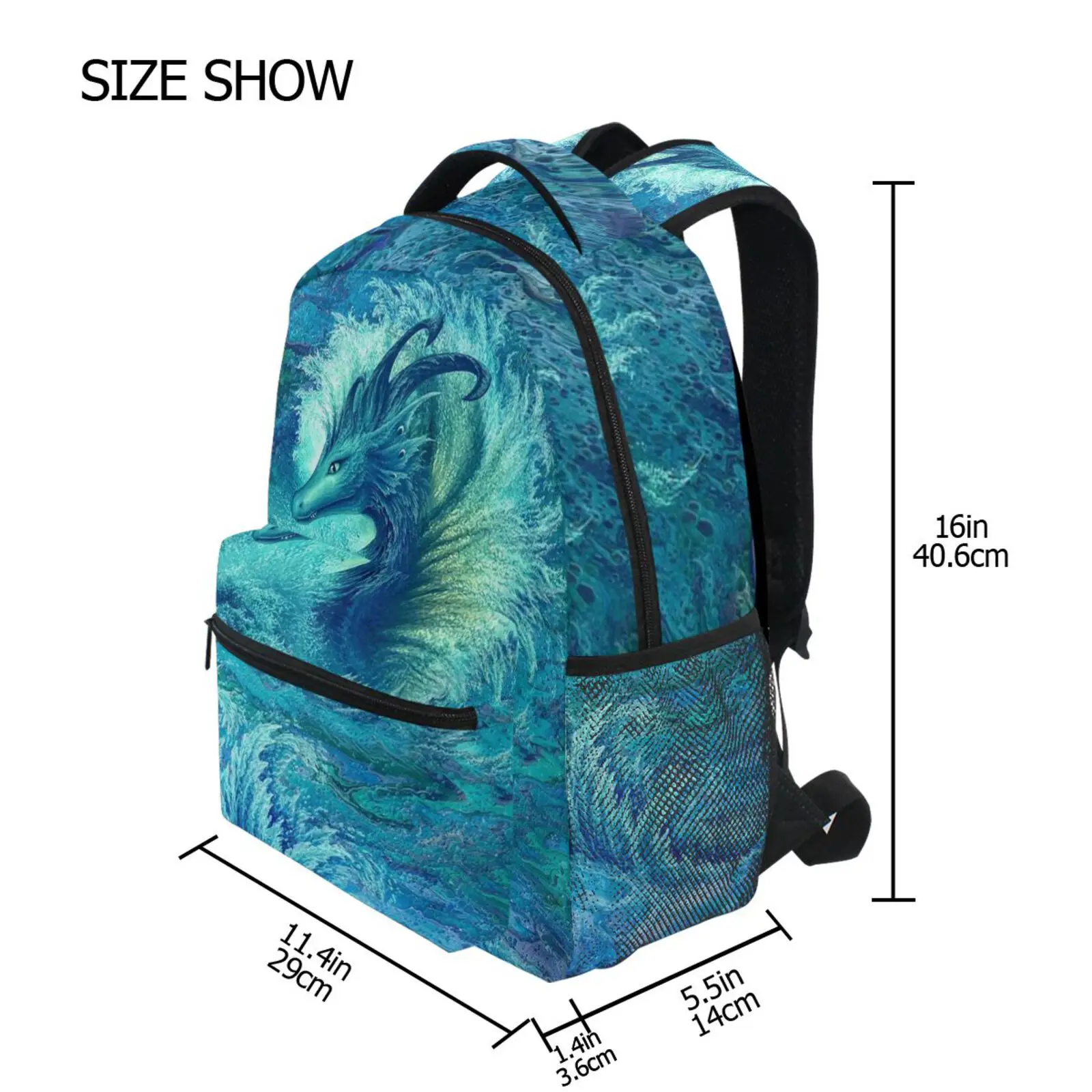 New School Bag For Teenage Boys Waterproof Children Dragon Print Bookbags For College High School Students Kids Backpacks