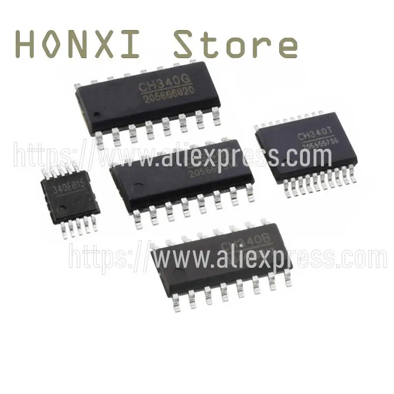 

10PCS CH340G CH340E CH340C CH340N CH340T CH340B CH340K CH340S USB serial interface chip
