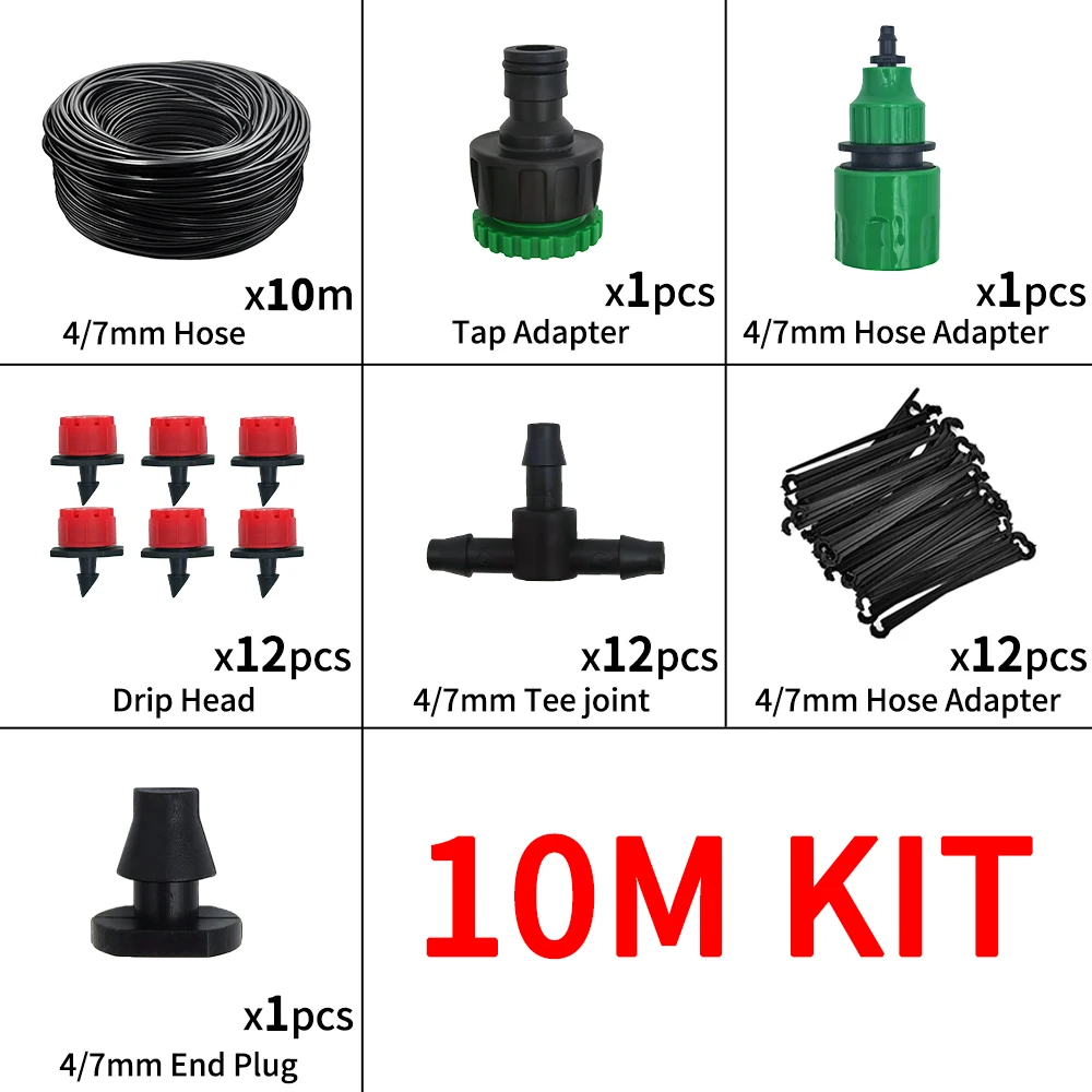 نظام الري بالتنقيط الصغير المحمول 20 متر سقي تلقائ...