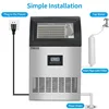 200lbs/24h Commercial Ice Maker,with LED Control Panel & 29lbs Storage Bin,for Restaurant Bar Cafe Home Office 5