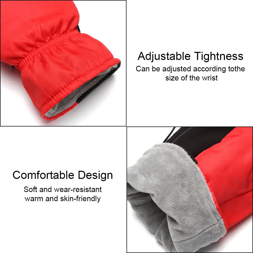 1 Pair Kids Adult Motorcycle Cycling Winter Heated Gloves USB Electric Thermal Touchscreen Ski Gloves