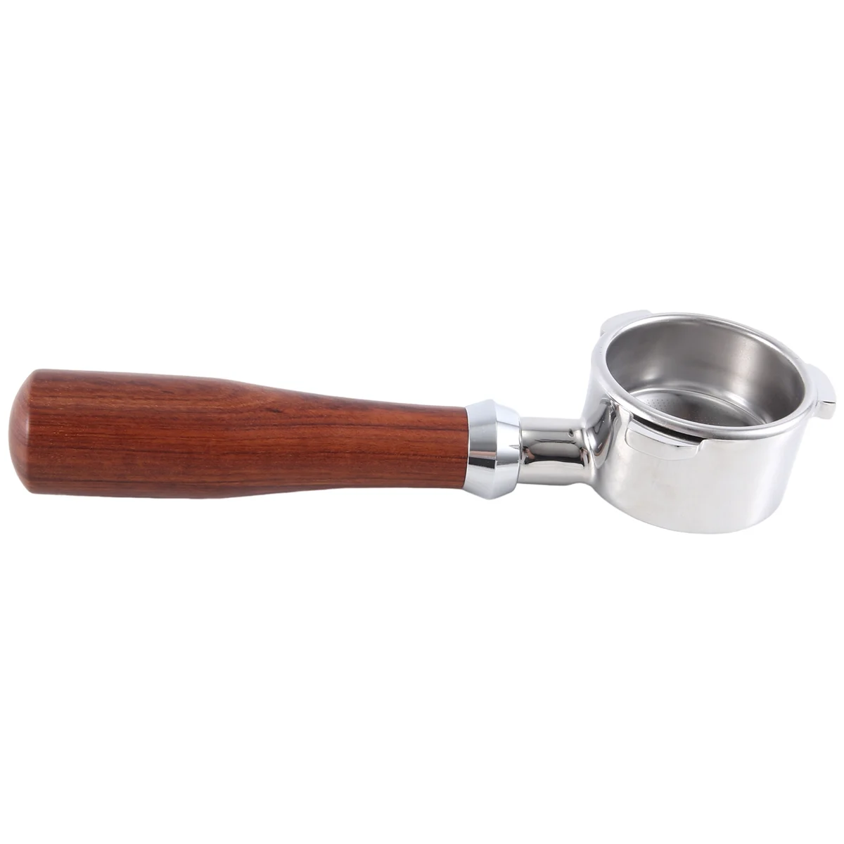

54mm Bottomless Portafilter,Espresso Machine Wooden Three Ear Handle,Portafilter Removable Tool for 870/875/878/880