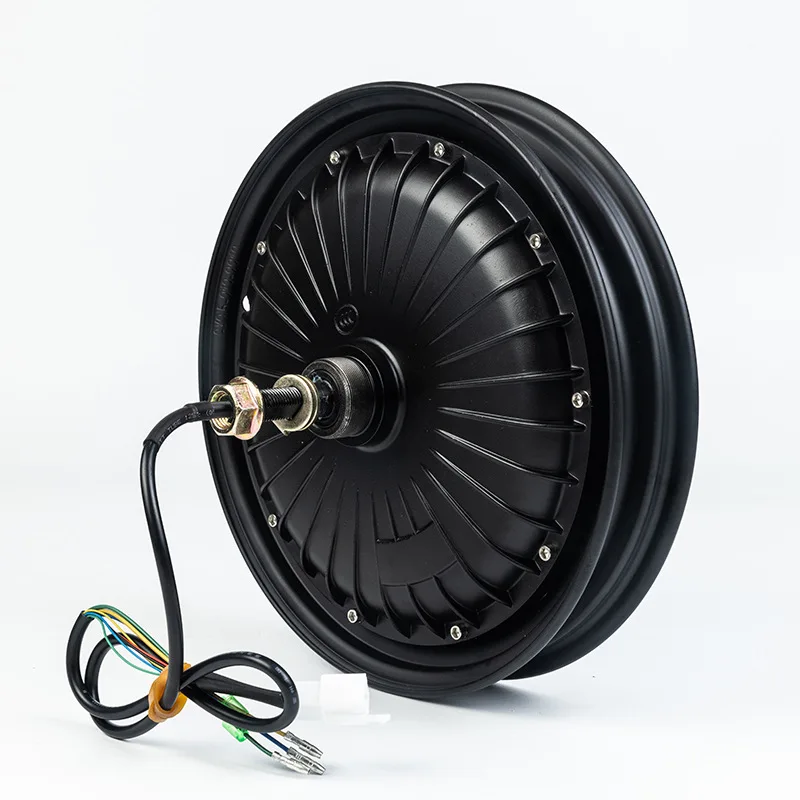 48V 350W 전기 자전거 14 인치 DC 브러시리스 모터 휠 전면/후면 허브 모터 전기 스쿠터 디스크 브레이크 용 고속