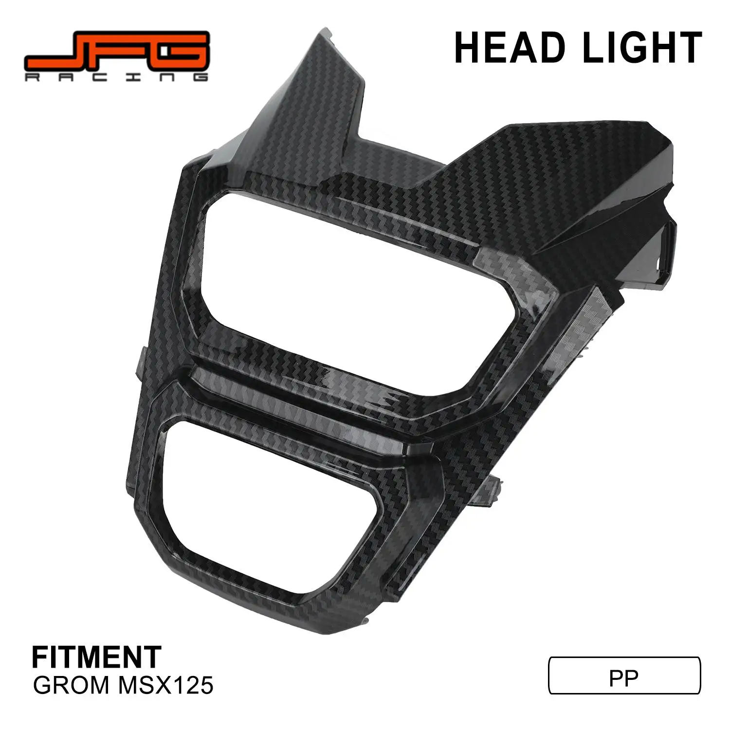 

Motorcycle Accessories Carbon Fiber Front Headlight Housing Fairing Cover Front Mask For GROM HONDA MSX 125 MSX125 Plastic PP