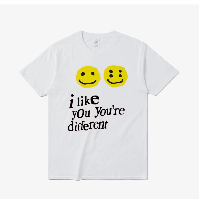 19SS CPFM XYZ футболка с граффити улыбающееся лицо CPFM.XYZ W.W.C.D I LIKE YOU Kanye West хип-хоп