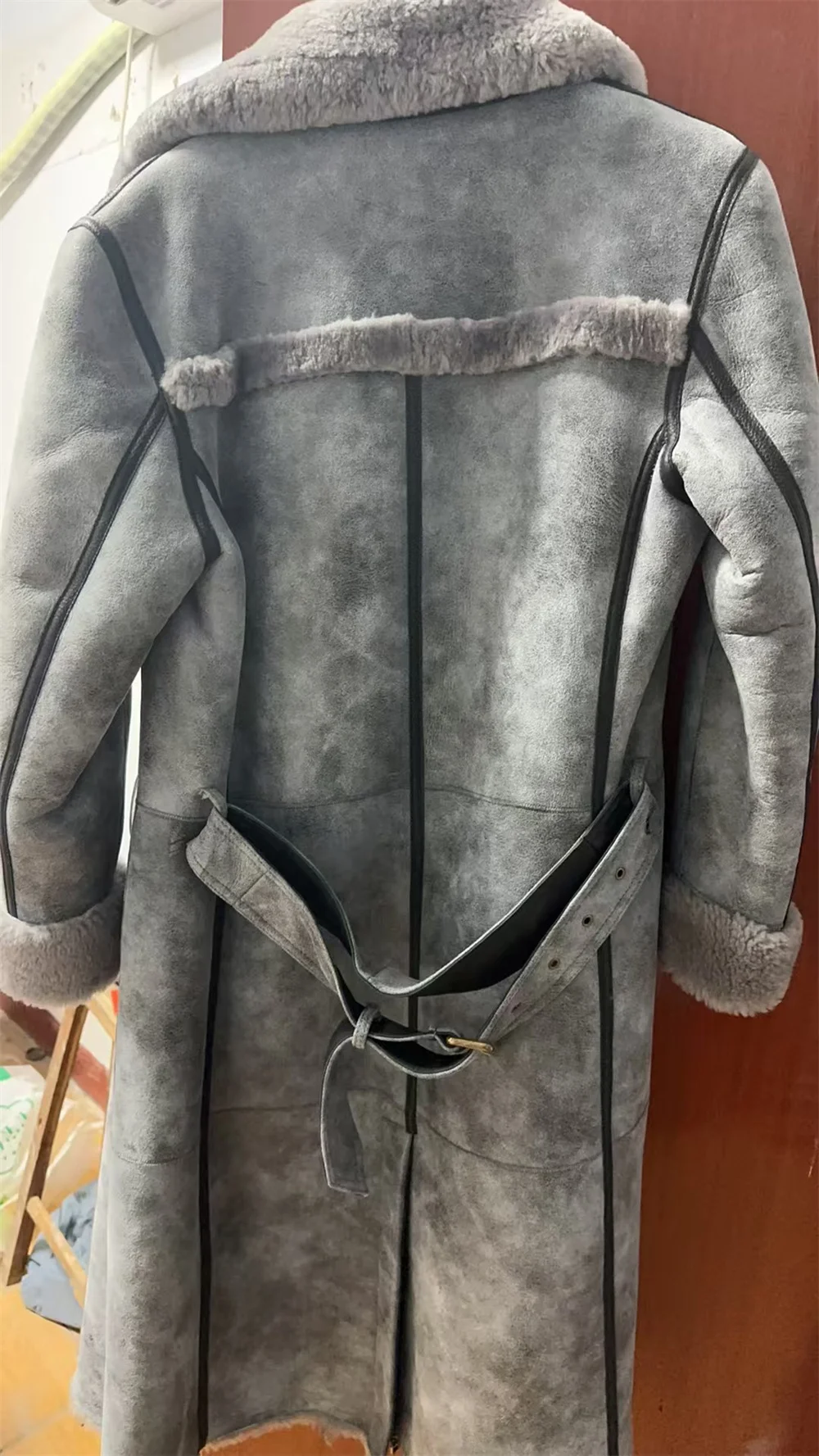 Luxury Men's Sheepskin Coat Genuine Leather Male Formal Casual