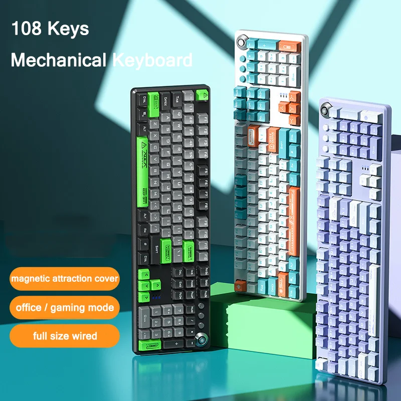 MechLands EPOMAKER TH108 Full Size Mechanical Keyboard, 108 Keys