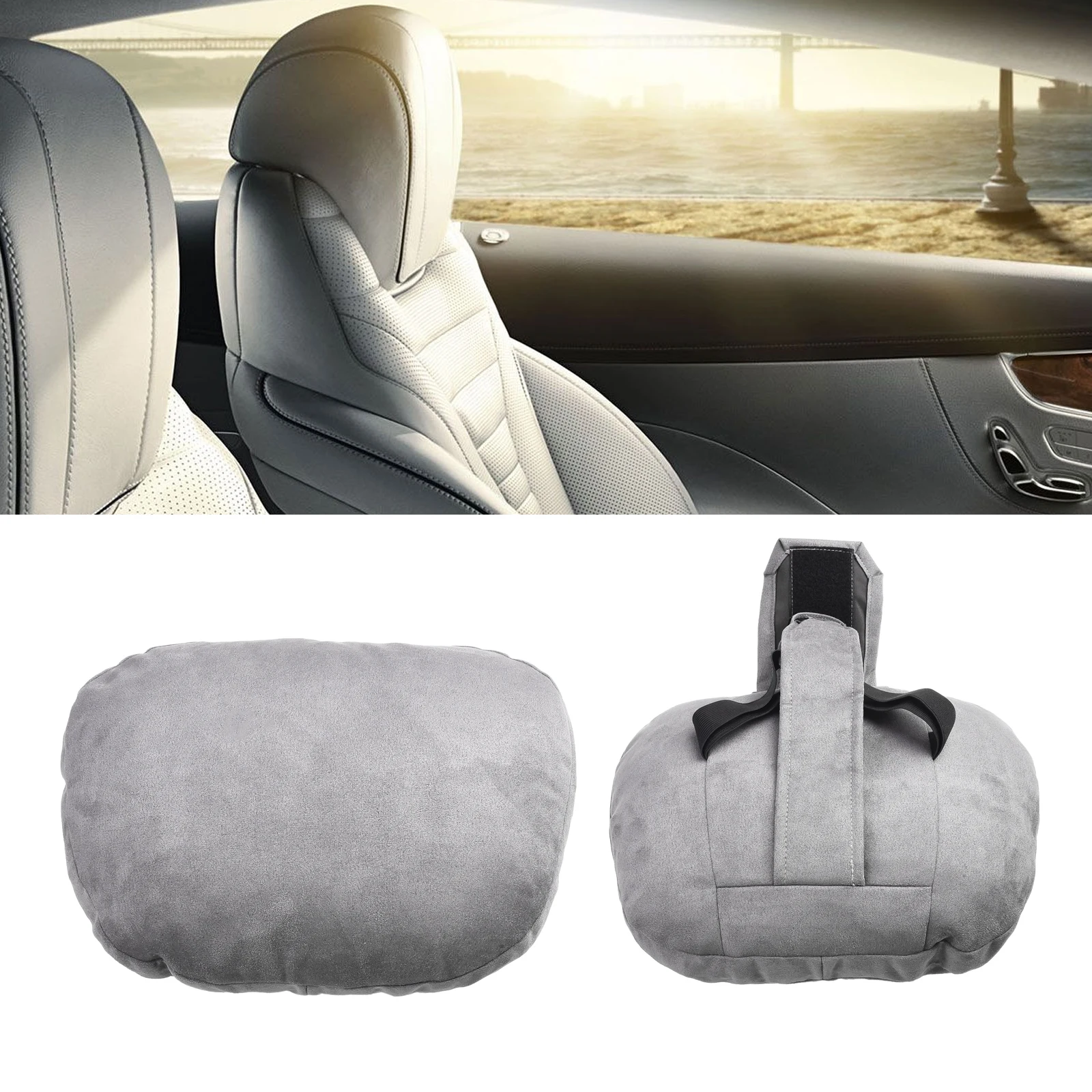 

Top Quality Car Headrest Neck Support Seat / Design S Class Soft Universal Adjustable Car Pillow Neck Rest Cushion